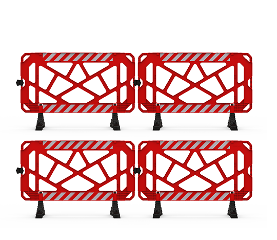 Set Bariera Modulara Roșu 150×100cm (4 buc)