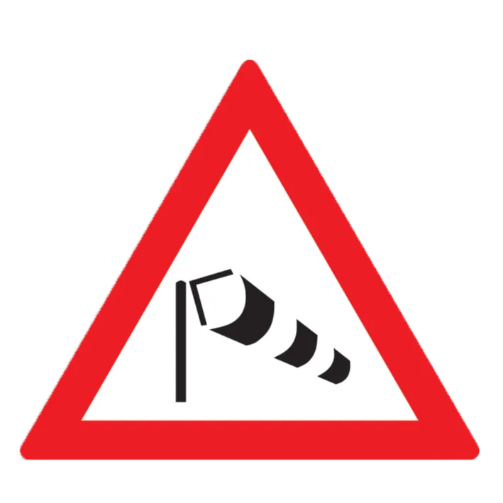Vânt lateral, indicatoare rutiere