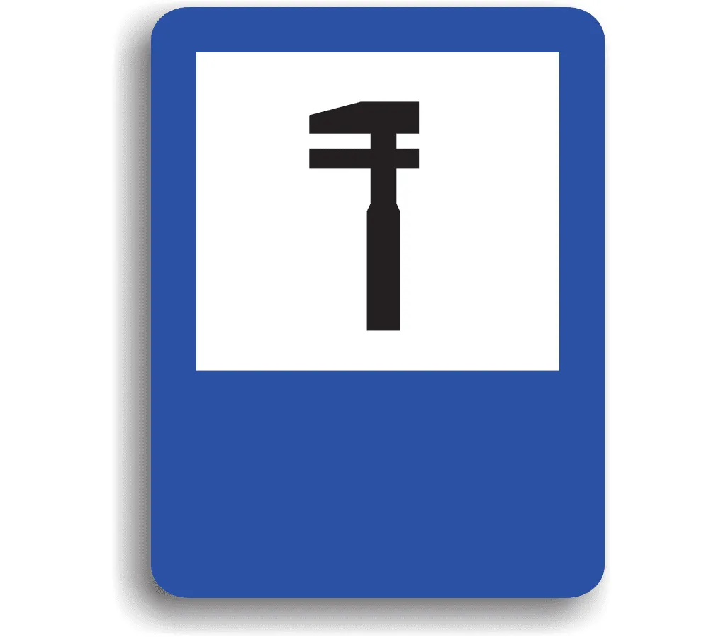 Service auto, indicatoare rutiere