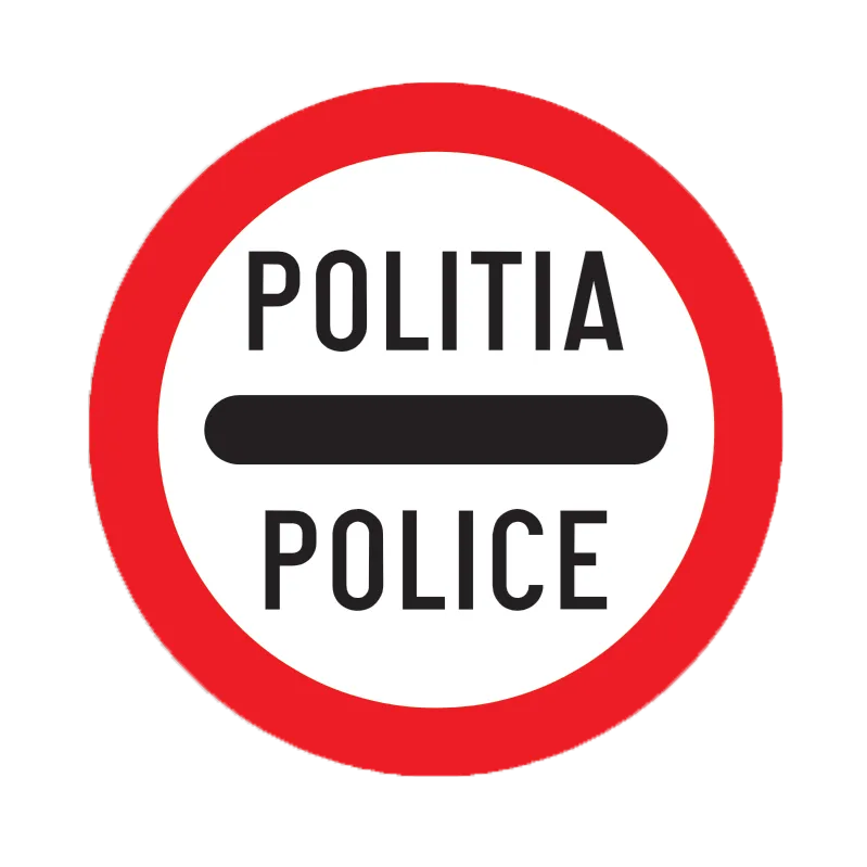 Control poliție, indicatoare rutiere
