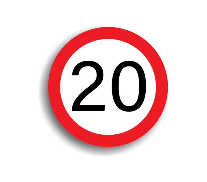 C27 - Limitare de viteză 20 km/h (Ø60 cm - CLASA I)