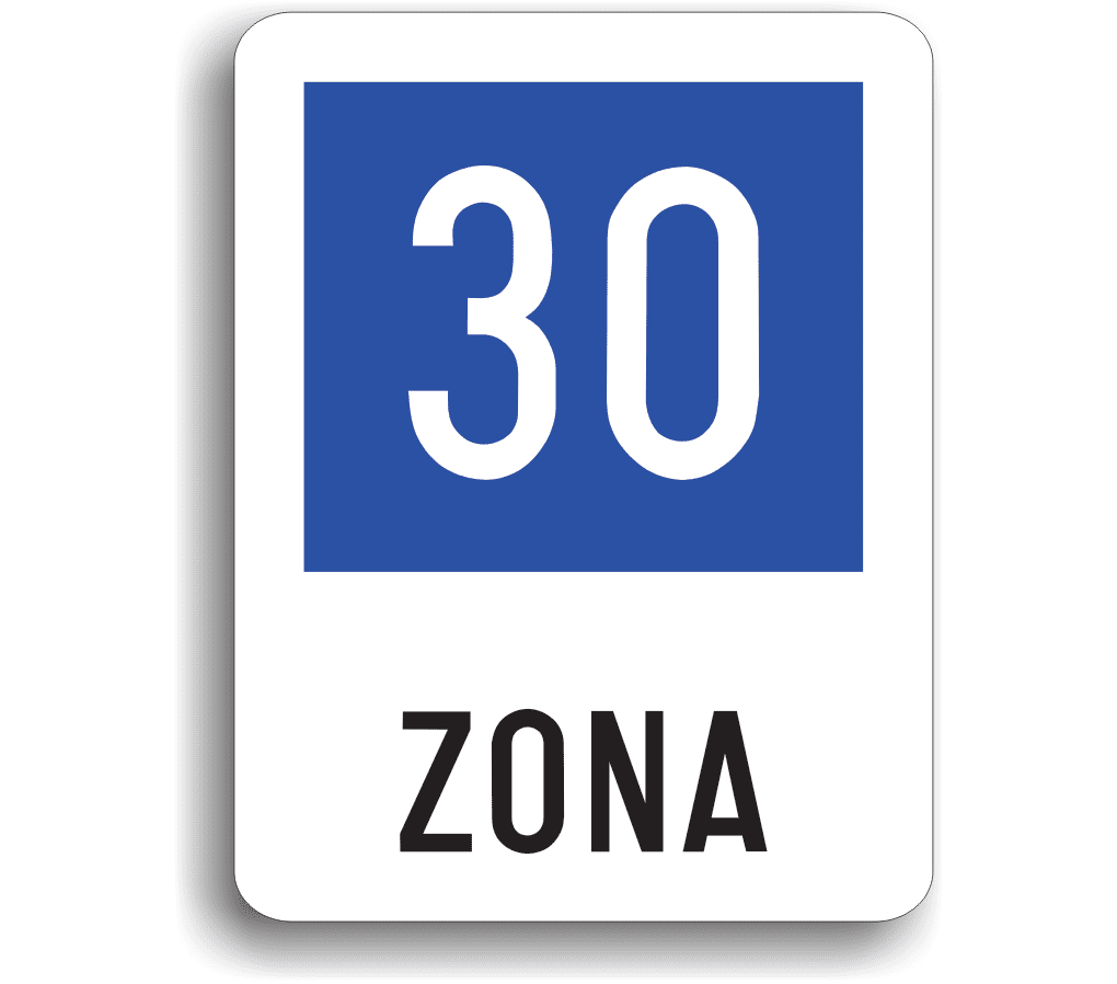 G36 - Zonă cu viteză recomandată de 30 km/h (50x65 cm - CLASA I)