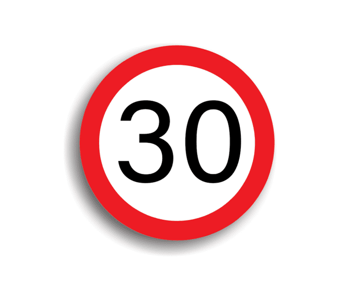 C27 - Limitare de viteză 30 km/h (Ø60 cm - CLASA I)