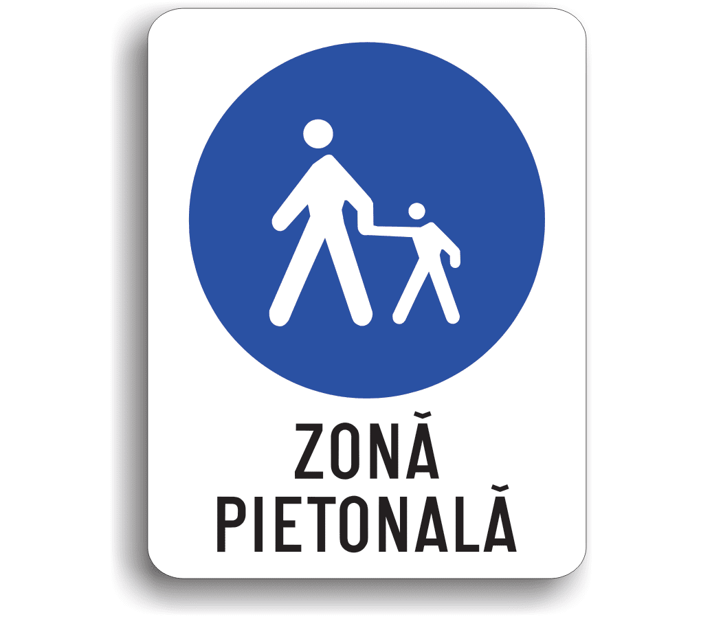 G66 - Zonă pietonală (50x65 cm - CLASA I)