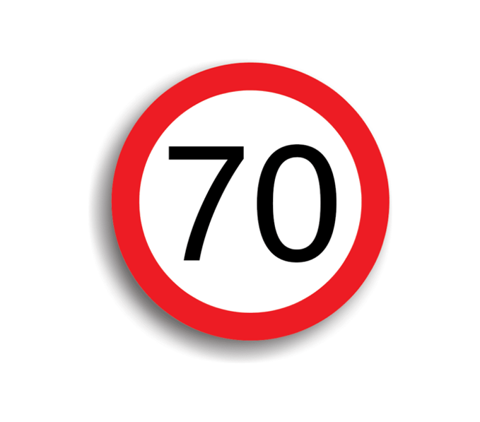C27 - Limitare de viteză 70 km/h (Ø60 cm - CLASA I)