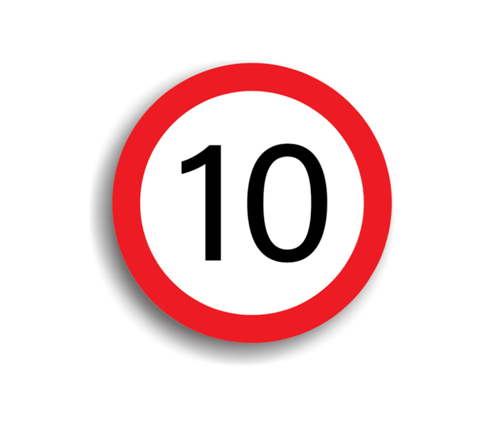C27 - Limitare de viteză 10 km/h (Ø60 cm - CLASA I)