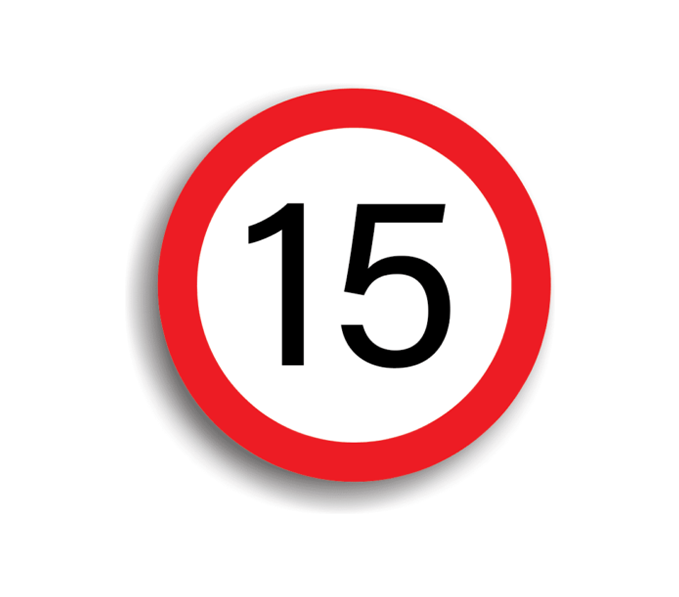 C27 - Limitare de viteză 15 km/h (Ø60 cm – CLASA I)