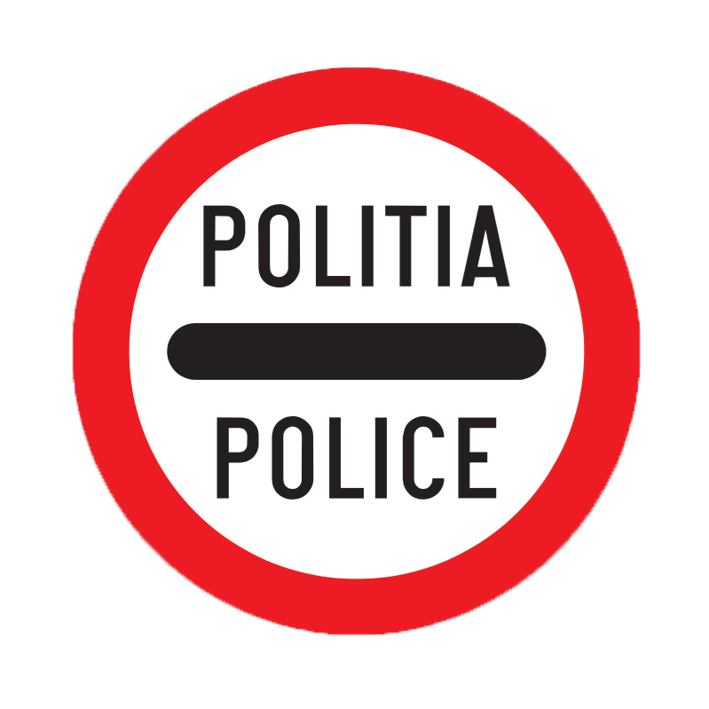 Control poliție, indicatoare rutiere