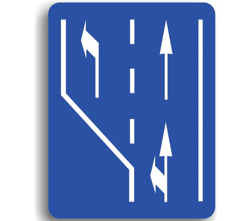 F20 - Selectarea circulației pe direcții de mers în apropierea intersecției (65x85 cm - CLASA I)
