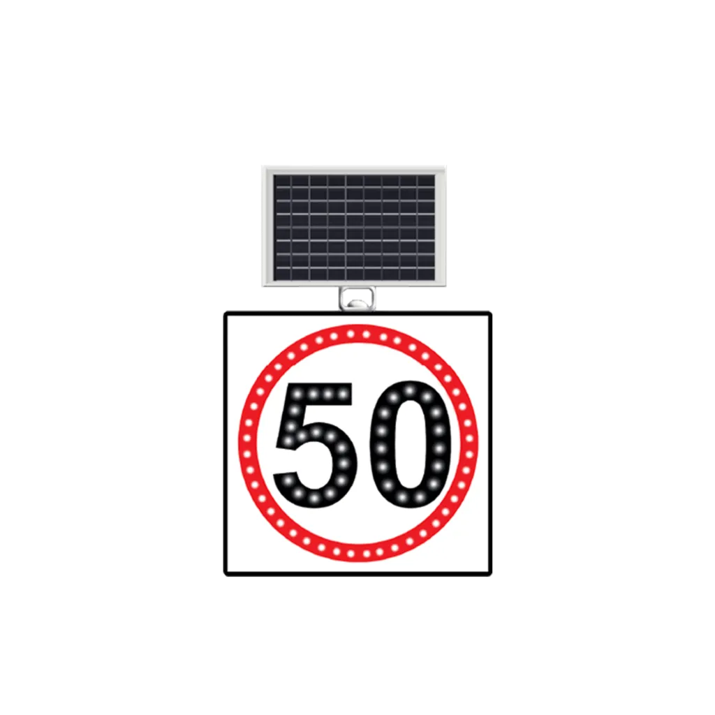 Limitare de Viteză 50 Km/h, Solar LED, 60x60x4 cm, indicator rutier solar