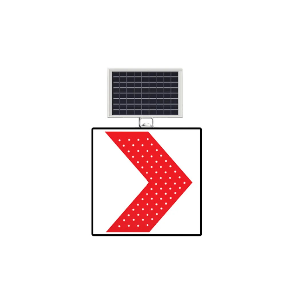 Panouri Succesive pentru curbe deosebit de Periculoase, la Dreapta, Solar LED, 60x60x4 cm, indicator rutier solar