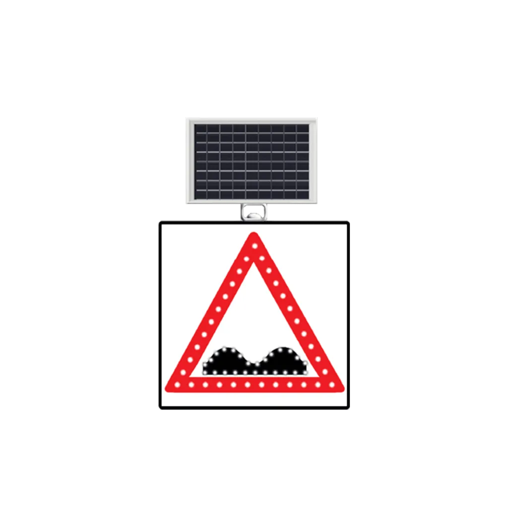 Drum cu Denivelări, Solar LED, 60x60x4 cm, indicator rutier solar