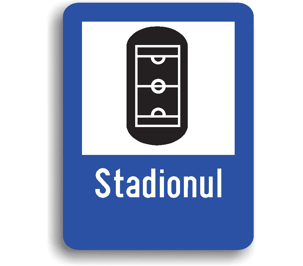 Stadion, indicatoare rutiere