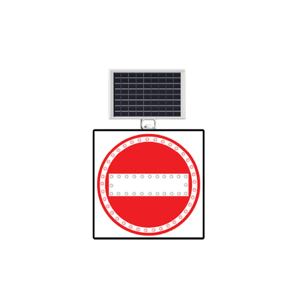 Accesul Interzis, Solar LED, 60x60x4 cm, indicator rutier solar