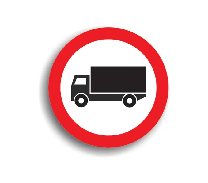C7 - Accesul interzis vehiculelor destinate transportului de mărfuri (Ø60 cm - CLASA I)