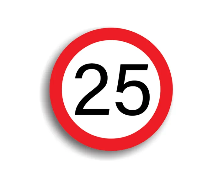 C27 - Limitare de viteză 25 km/h (Ø60 cm – CLASA I)