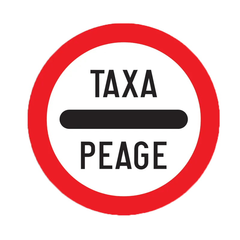 Taxă de trecere, indicatoare rutiere