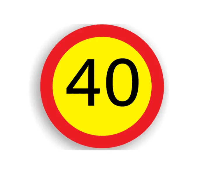 U13 - Limitare de viteză 40 km/h (Ø80 cm - Clasa II)