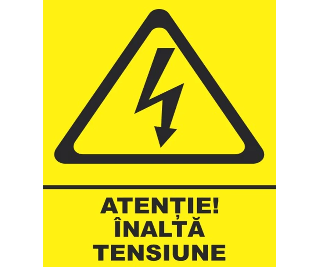ATENȚIE! Înaltă Tensiune (50x65 cm - CLASA I)