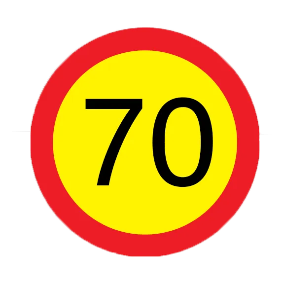 U13 - Limitare de viteză 70 km/h (Ø80 cm - Clasa II)