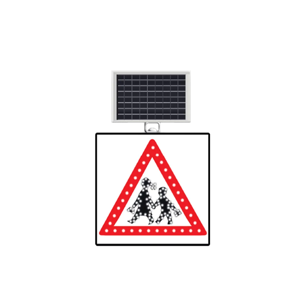 Copii, Solar LED, 60x60x4 cm, indicator rutier solar