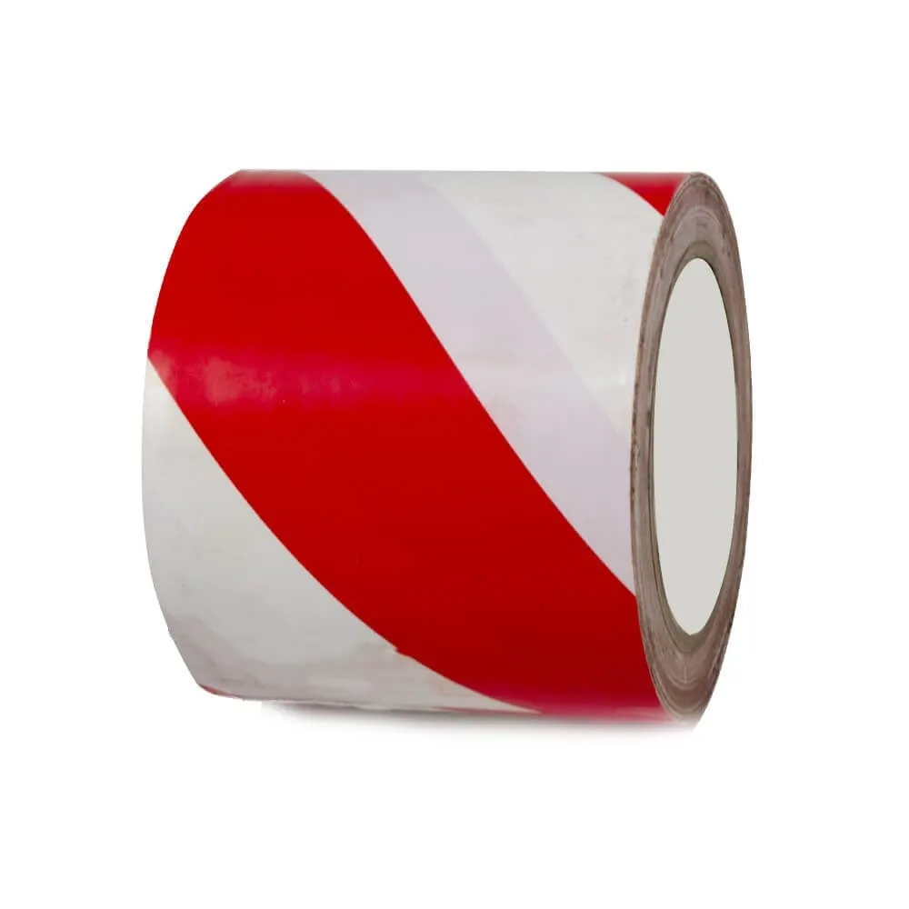 Bandă Adezivă pentru Marcare, Roșu+Alb, 10 cm x 30 M