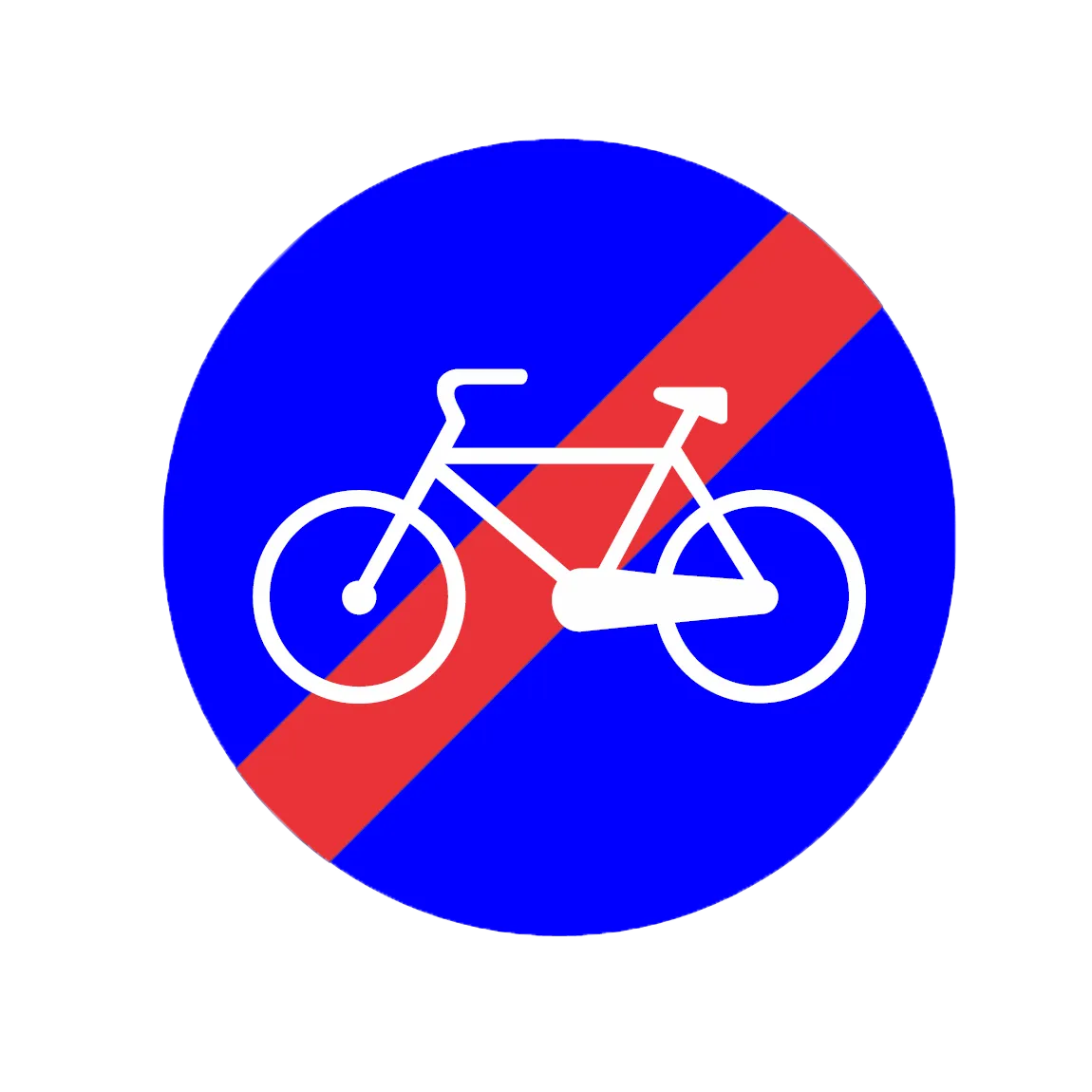 D9 - Sfârșitul pistei de biciclete și trotinete electrice (Ø60 cm - CLASA I)