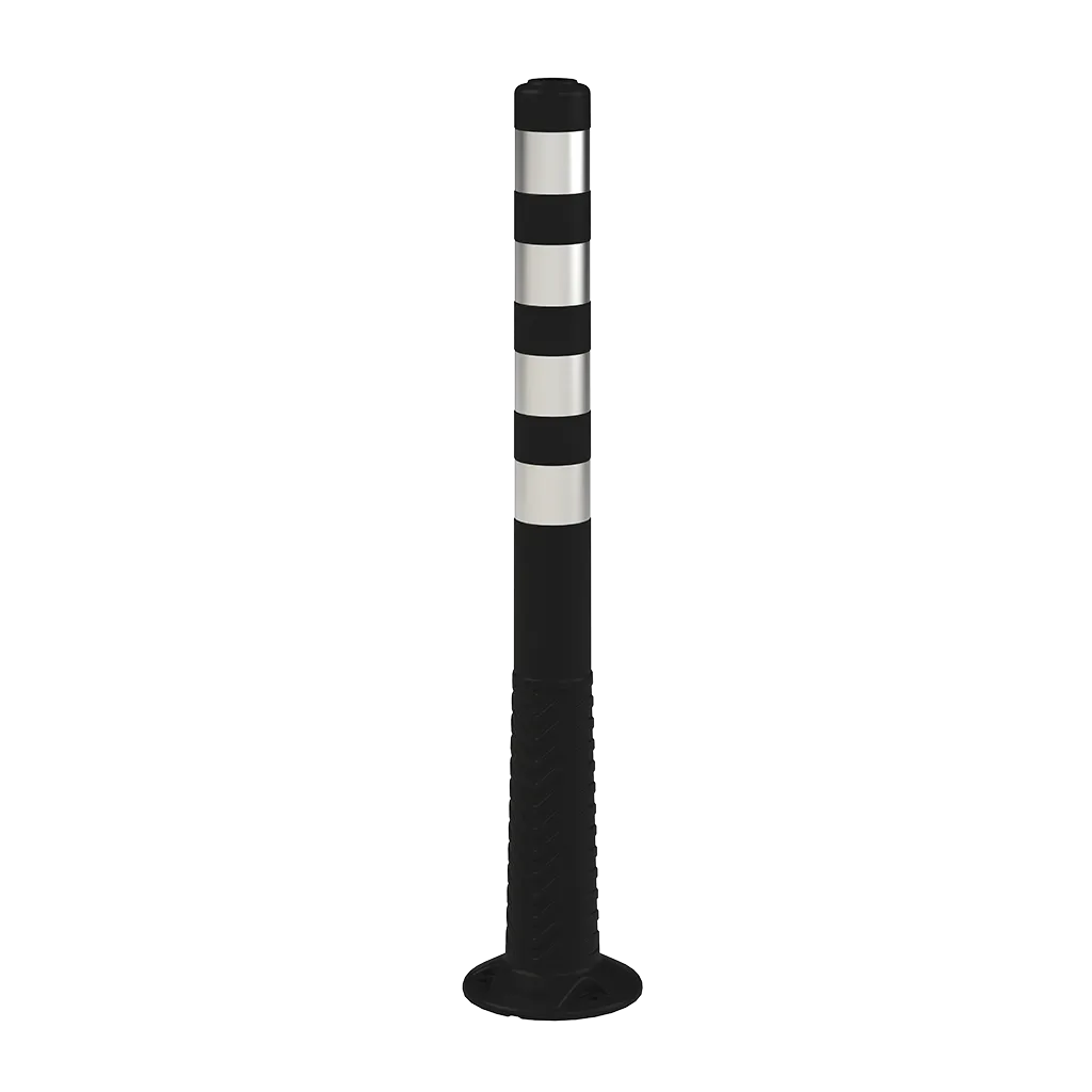 Stalpi Delimitare Flexibili, TPU, 100 cm, Negru