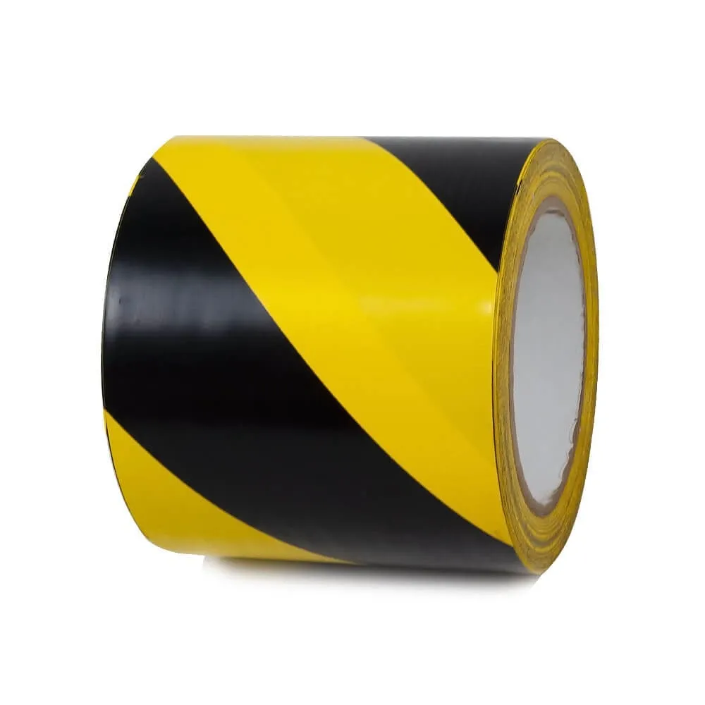 Bandă Adezivă pentru Marcare, Galben+Negru, 10cm x 30m