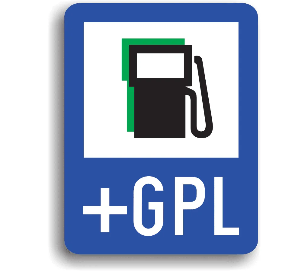 G20 - Stație de alimentare cu carburanți inclusiv benzină fără plumb și gaz petrolier lichefiat (50x65 cm - CLASA I)