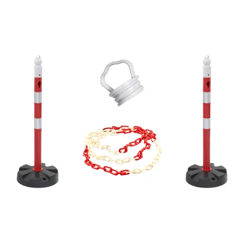 Set Stâlp Mobil Ø6.3×120 cm (x2) cu Lanț (2 m) și Adaptor