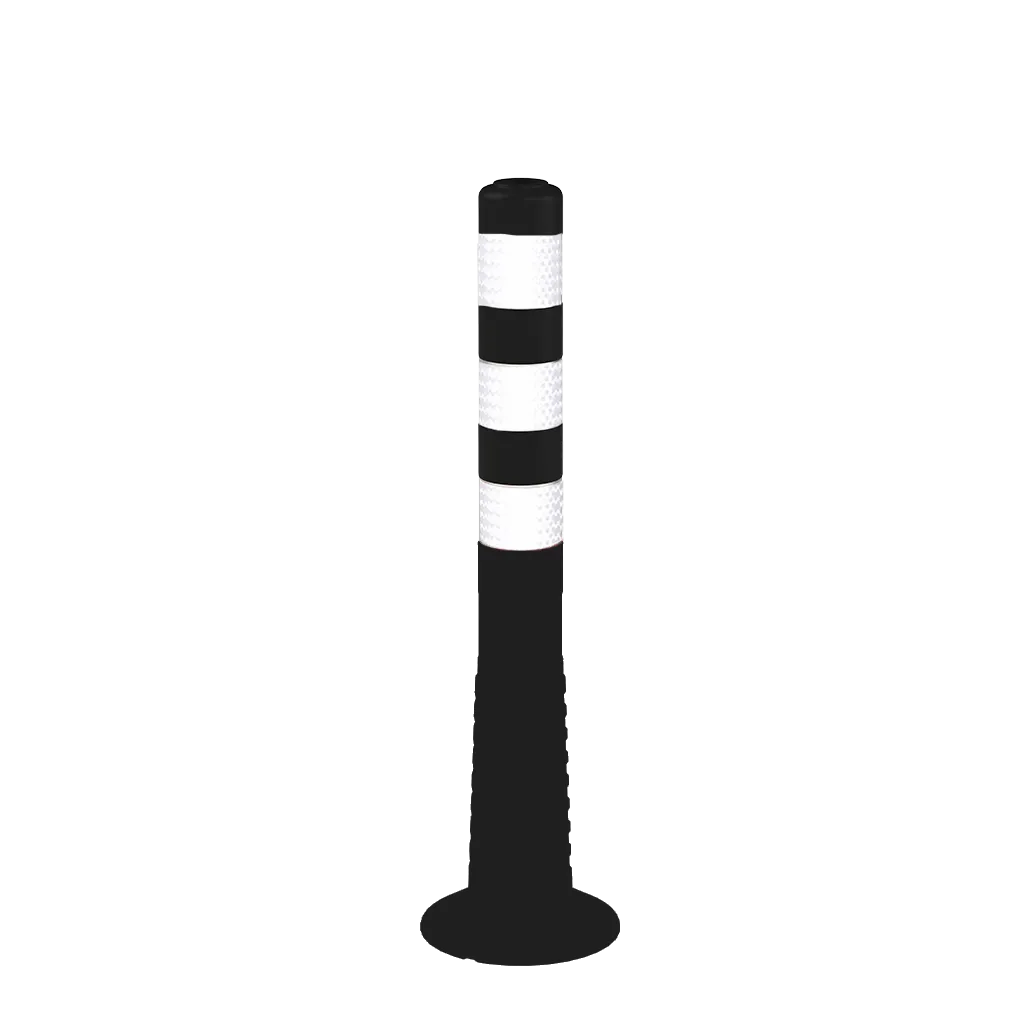 Stâlpi din Cauciuc, PE, 75 cm, Negru
