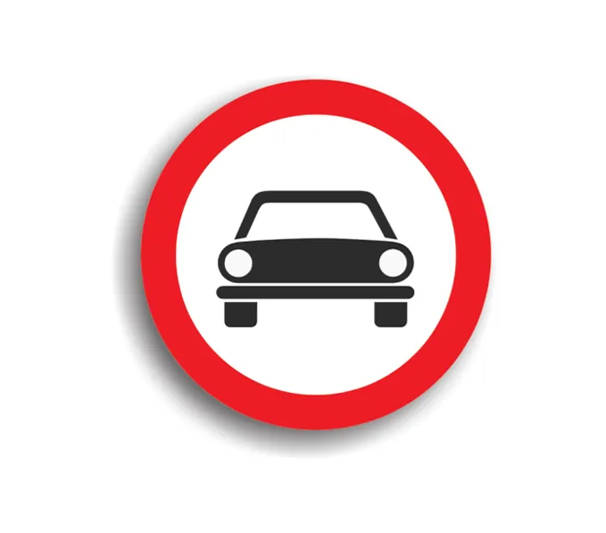 C3 - Accesul interzis autovehiculelor cu excepția motocicletelor fără ataș (Ø60 cm - CLASA I)