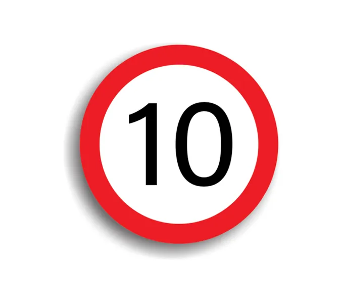 C27 - Limitare de viteză 10 km/h (Ø60 cm - CLASA I)