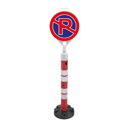 Set Stâlp Mobil Ø11×120 cm cu Indicator Parcarea Interzisă (Plastic)