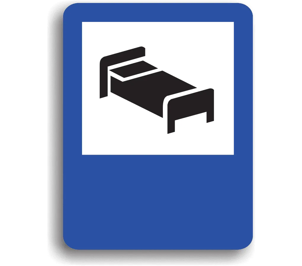 Hotel sau motel, indicatoare rutiere