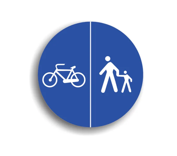 D12 - Delimitare piste pentru pietoni și biciclete (Ø60 cm – CLASA I)