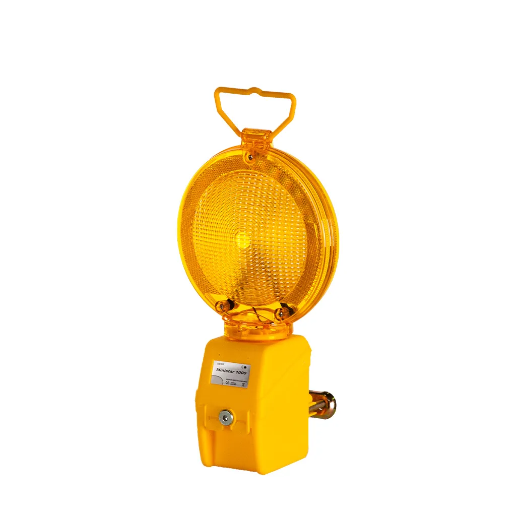 Lampă cu lumină galbenă intermitentă si sursa proprie 4R25 6V, FĂRĂ BATERIE