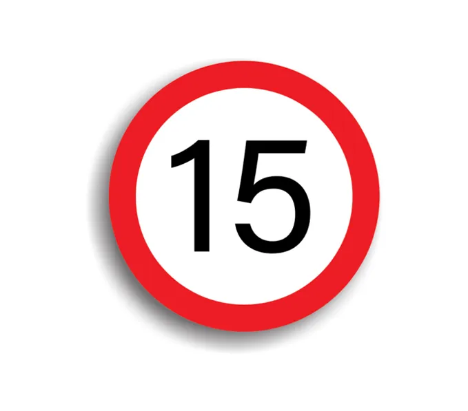 C27 - Limitare de viteză 15 km/h (Ø60 cm – CLASA I)