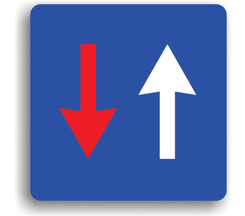 B6 - Prioritate față de circulația din sens invers (65x65 cm - CLASA I)