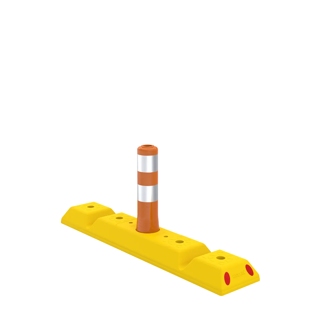 Separator de Sens din PPC cu Stalp Flexibil TPU, 100x20x50 cm