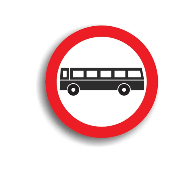 C9 - Accesul interzis autobuzelor (Ø60 cm - CLASA I)
