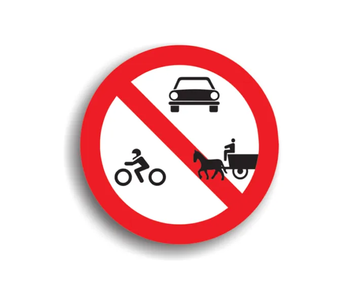 C15 - Accesul interzis autovehiculelor și vehiculelor cu tracțiune animală (Ø60 cm - CLASA I)