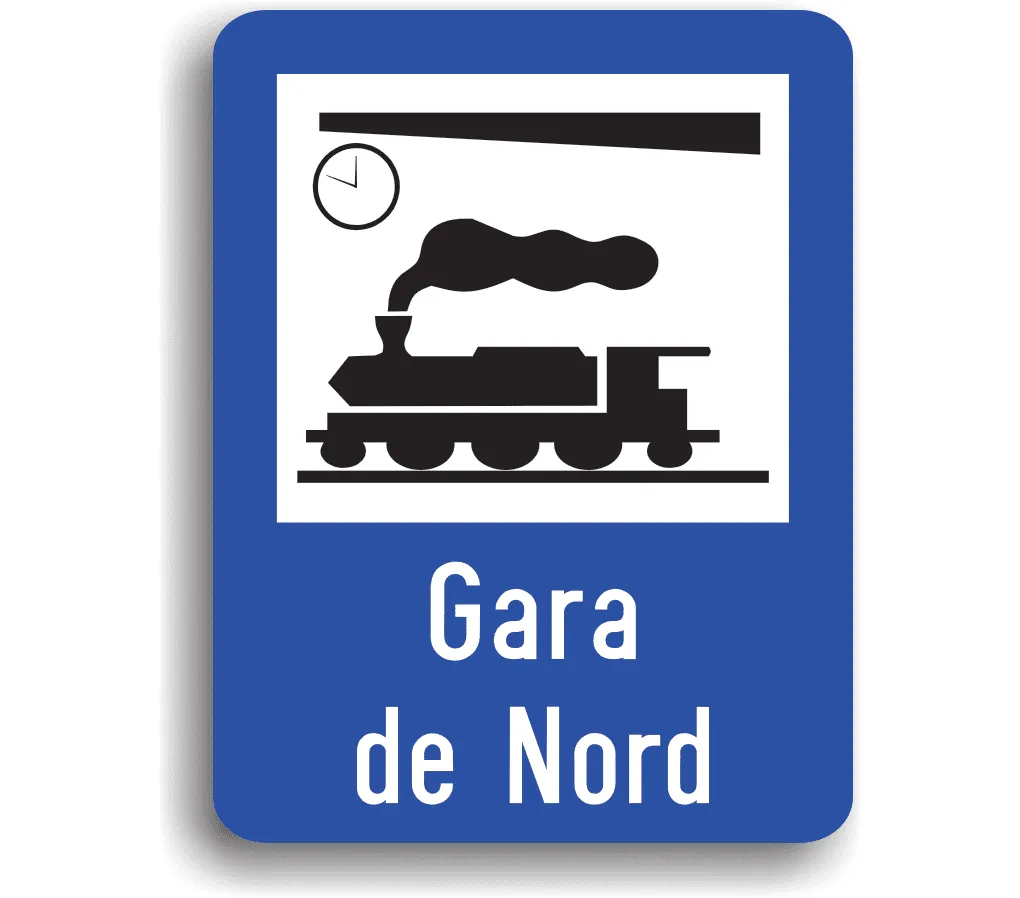 Gară, indicatoare rutiere
