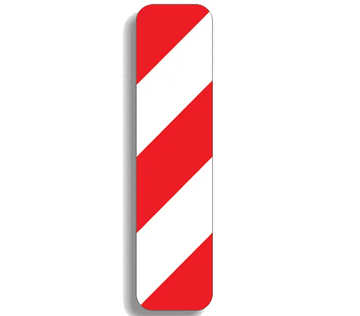 A44 - Baliză direcțională care indică ocolirea obstacolului prin partea stângă, indicataore rutiere (25x100 cm - CLASA I)