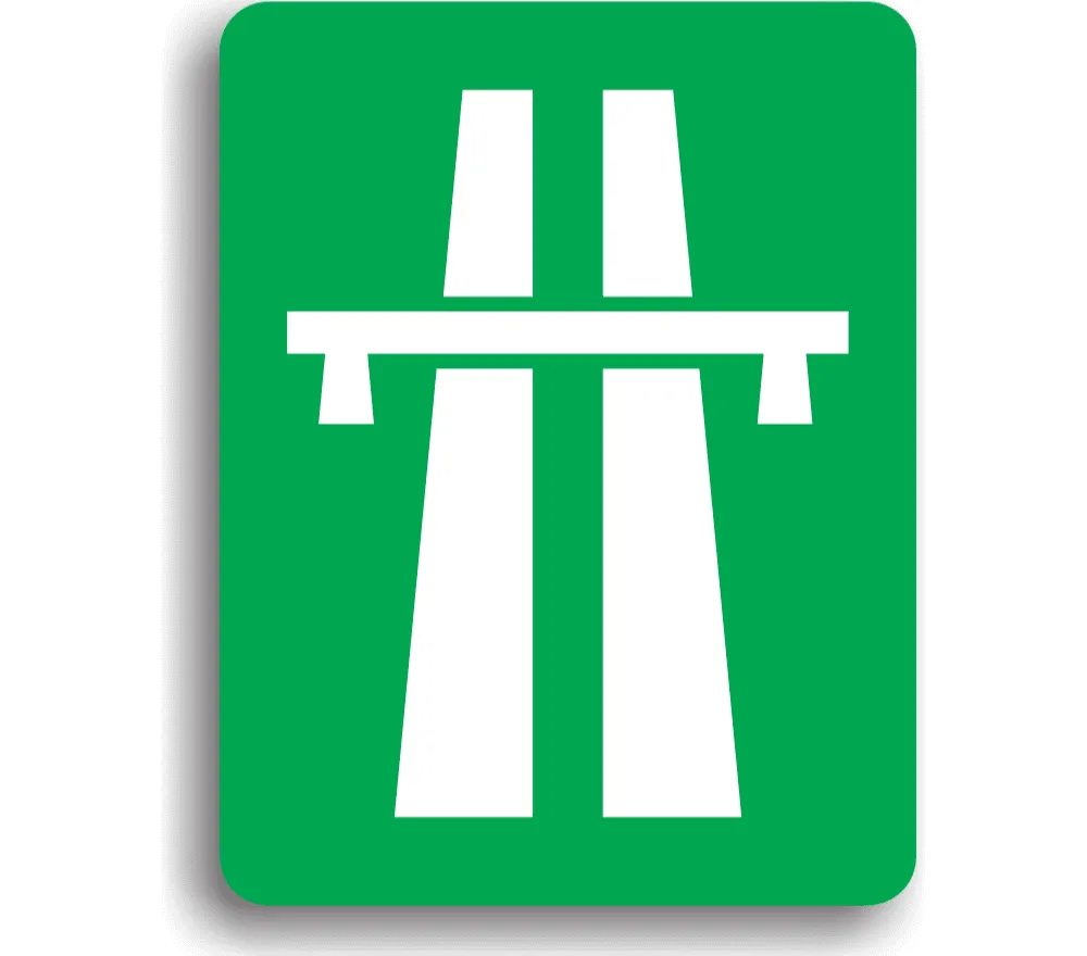 Autostradă, indicatoare rutiere