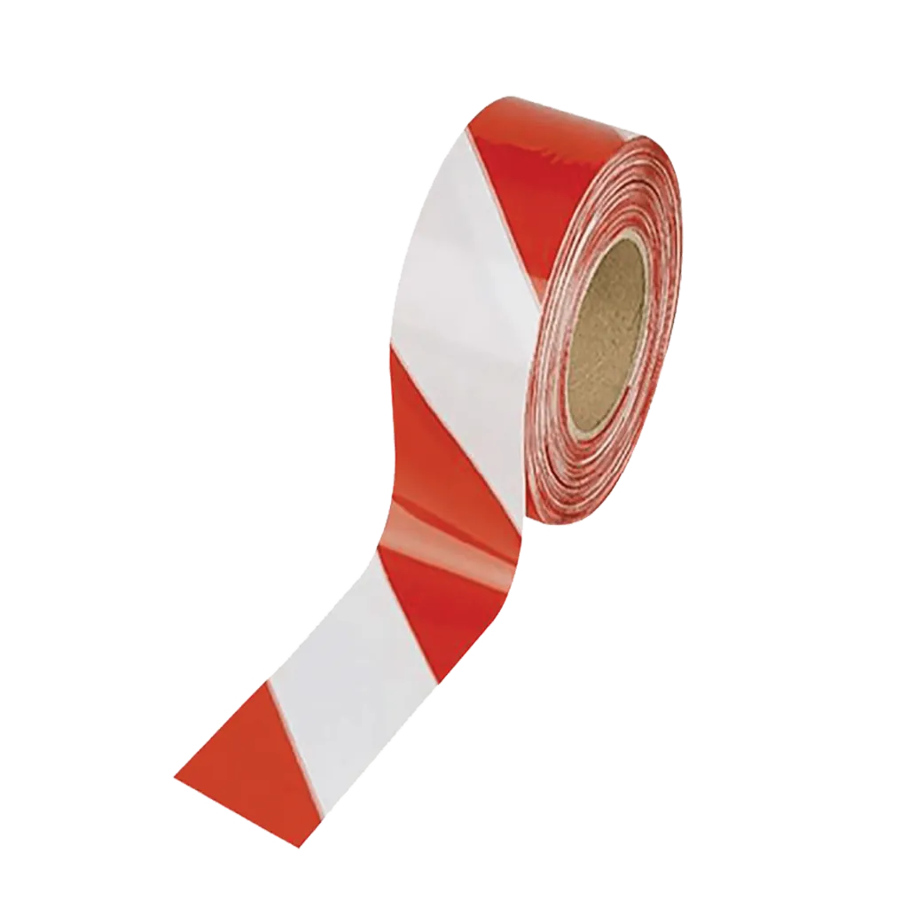 Bandă Delimitare, Roșu și Alb, 6 cm x 500 M