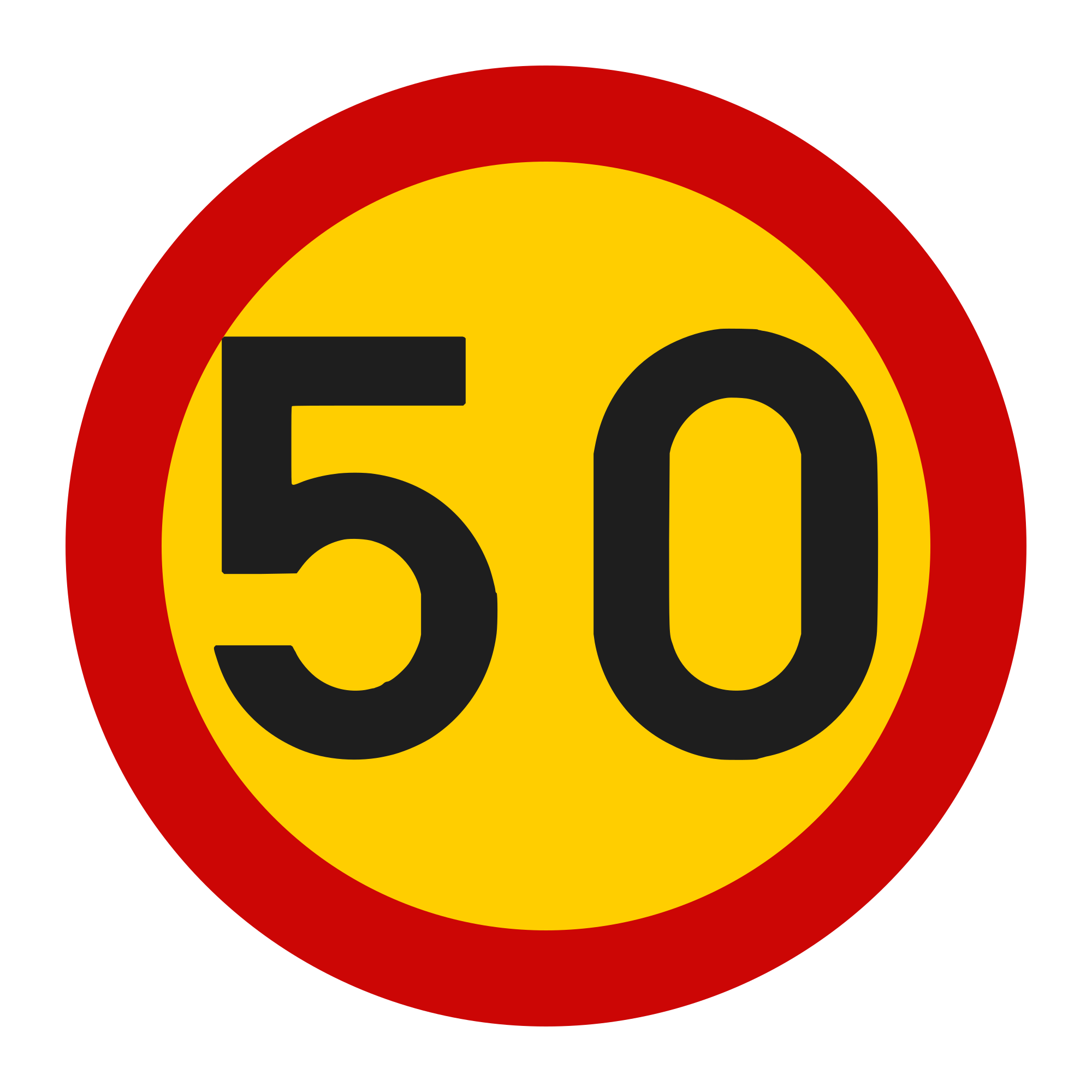 U13 Temporary Sign – Speed Limit 50 km/h, Ø80 cm, Class II