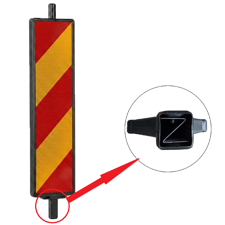 Baliză Direcțională Stânga/Dreapta cu Z metalic la baza pentru intarire (25×100 cm – CLASA II)