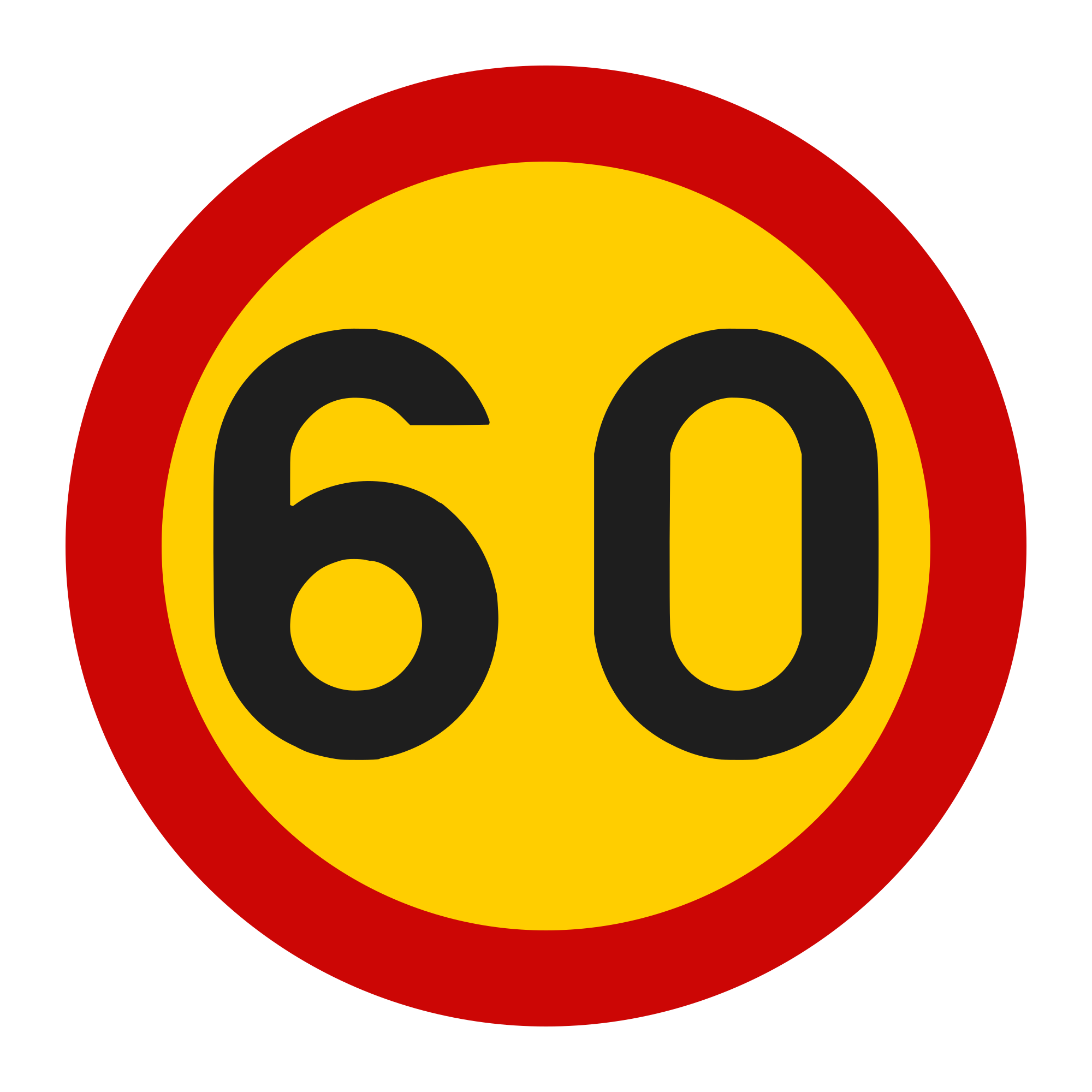 U13 Temporary Sign – Speed Limit 60 km/h, Ø60 cm, Class I